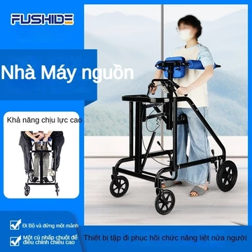 Xe tập đi cho người lớn dụng cụ hỗ trợ phục hồi chức năng đi bộ, giá đỡ phục hồi chức năng tập luyện chi dướ