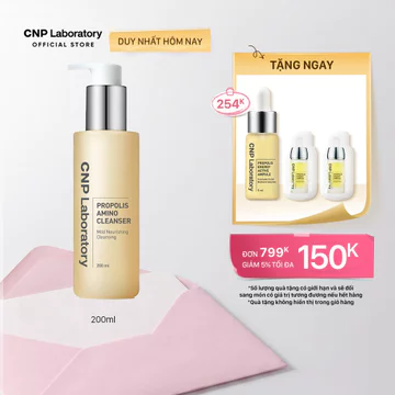 [CNP] Sữa rửa mặt keo ong dịu nhẹ phục hồi dành cho mọi loại da CNP Propolis Energy Cleanser 200ml