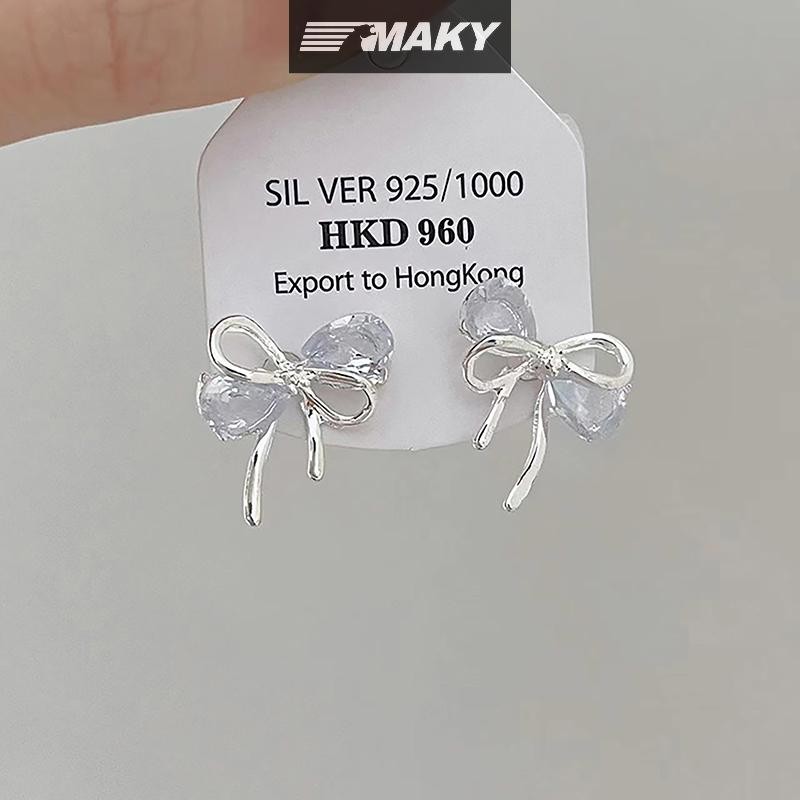 Newwellknownepic 1 Cặp Phong Cách Hàn Quốc Xanh Zircon Ngôi Sao Mặt Trăng Bông Tai Dành Cho Nữ Tinh Tế Ngọt Ngào Dễ Thương Tính Khí Bông Tai Trang Sức Cưới VN