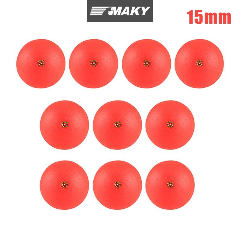 Newwellknownepic 10 Chiếc EPS Phao Bọt Bắt Mắt Đậu Câu Cá Cứng Phao Phao Phao Phao Nổi Ngoài Trời Câu Cá 15mm-36mm VN