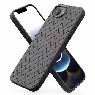 Ốp Điện Thoại Chống Sốc Họa Tiết Bện Cho IPhone 16E 16 15 14 13 12 Pro Max Plus Họa Tiết Lưới Silicon Thoáng Khí Làm Mát