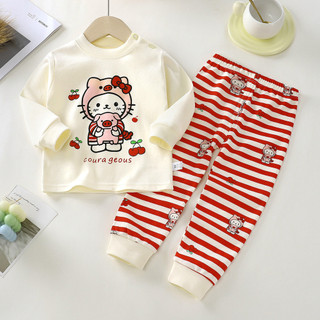 (3-7 tuổi) Bộ đồ lót trẻ em hoạt hình dễ thương - Bộ đồ ngủ giữ nhiệt 100% Cotton, Đồ mặc nhà ấm cúng & Quần áo trẻ em cho bé trai và bé gái