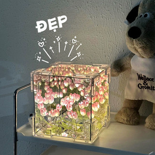 【BabyJoy】Đèn Hoa Tulip Tự Lắp Ráp,Đèn Ngủ Tulip LED Sáng Tạo,Đèn ngủ hoa tự làm,Trang Trí Phòng Ngủ Tinh Tế