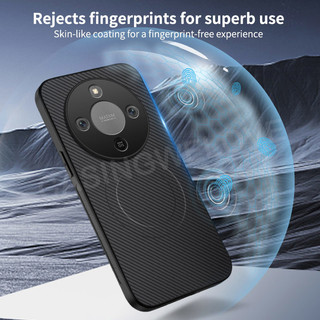 Ốp Điện Thoại Cho Honor X9d X70 X9c Smart X9B 5G 4G 2025 Họa Tiết Sợi Carbon Từ Tính Chống Sốc Bảo Vệ Mặt Sau Bìa Cứng