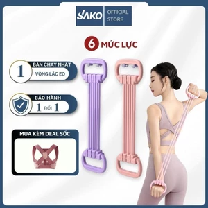 Dây Kéo Đàn Hồi Tập Thể Lực, Tập tay Đa Năng Vòng Số 6 Dây kéo số 8 cao cấp điều chỉnh 6 cấp độ, dây kháng lực