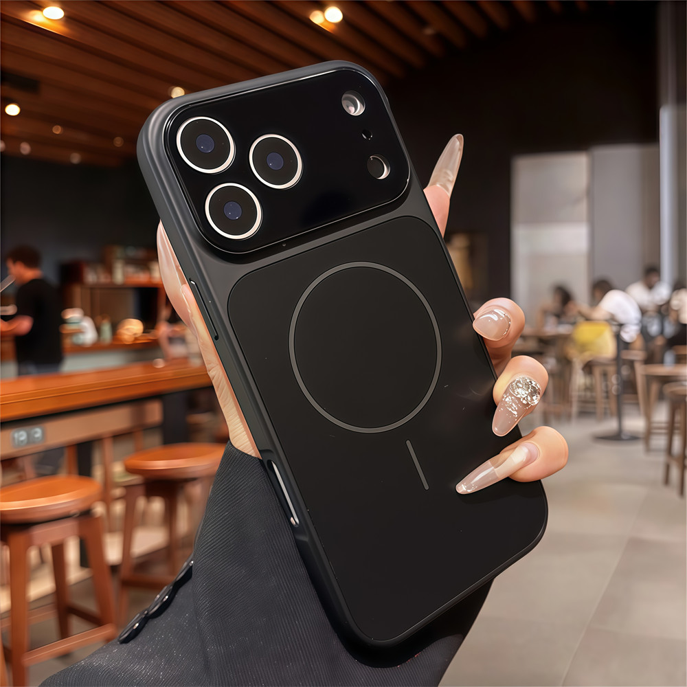 Ốp Điện Thoại Từ Tính Mờ Cho IPhone 17 Pro Max Air 13 14 15 16 Pro Max Chống Rơi Bảo Vệ Ống Kính Vỏ Cứng Vỏ Bảo Vệ Điện Thoại