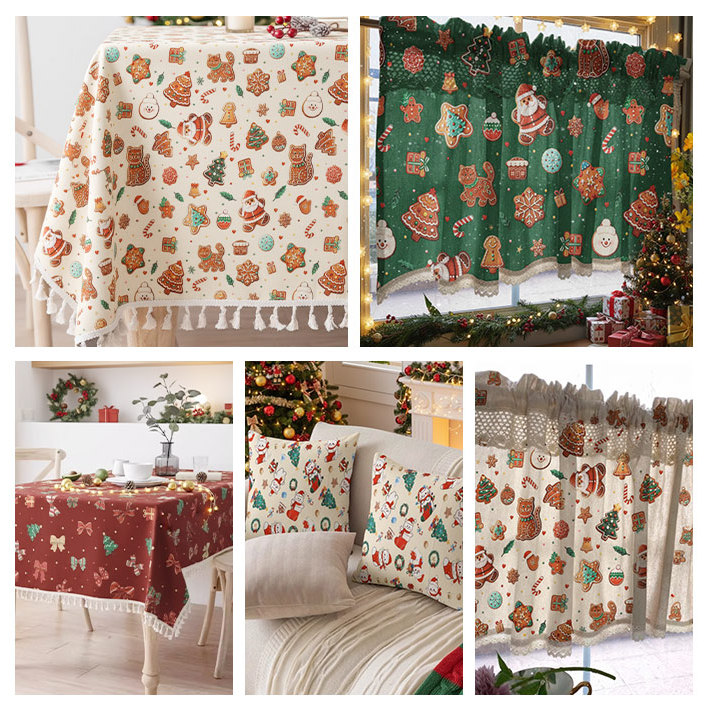 50X150cm Giáng Sinh In Vải Hoạt Hình Quần Áo Bé Trang Trí Nền Vải Quần Áo Handmade Tự Làm Vải TJ21839