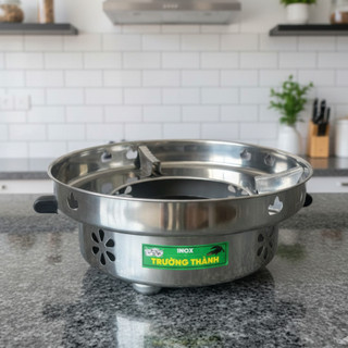 Bếp Cồn 2 Tầng Inox Mini Nhà Hàng, Nấu Lẩu, Giữ Nóng Đồ Ăn