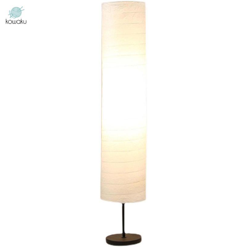 Đèn sàn giấy gạo trắng Bóng đèn đứng phong cách Nhật Bản Vỏ đèn