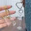 8pcs Sentimental Wish Keychain quà tặng, Mặt dây chuyền chai thủy tinh làm bằng tay cho phước lành và ký ức, Trang trí lấp lánh với cát / hoa trên túi Ba lô
