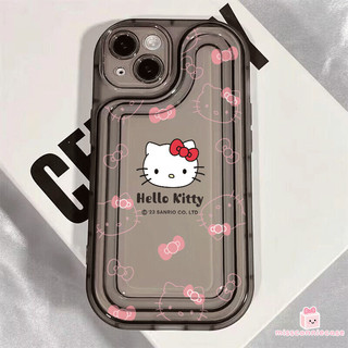 Ốp lưng tương thích cho IPhone 13 12 17 15 14 11 Pro Max Air 7Plus XR XS X Max 8 15 14 7 Plus SE Phim hoạt hình sáng tạo Hello Kitty Vỏ mềm dày trong suốt