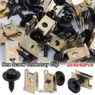 GLKWC 20/40/60 Kẹp Chốt Có Vít Kim Loại Chống Rỉ, Khóa Loại U Bền, Đai Ốc/Vòng Đệm Hỗn Hợp