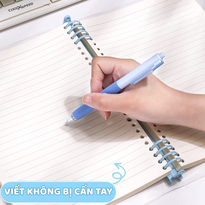 Sổ Còng Thay Giấy Trong Suốt A5 Kèm Sticker Trang Trí – Sổ Ghi Chép, Planner, Bullet Journal Dễ Thương