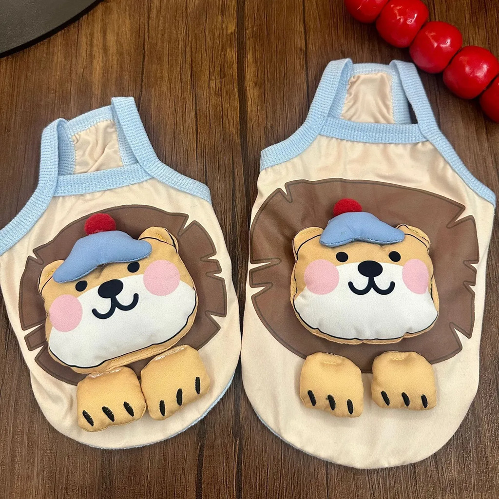 Teddy Bichon Pet Camisole Búp bê ba chiều dễ thương Mùa hè Quần áo chó mèo mỏng Quần áo cho chó nhỏ