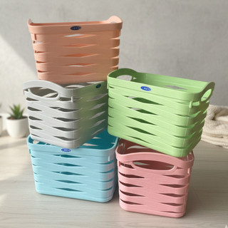 SET 2 Rổ nhựa đựng vật dụng RICO – Dùng cho nhà bếp – phòng tắm – bàn học