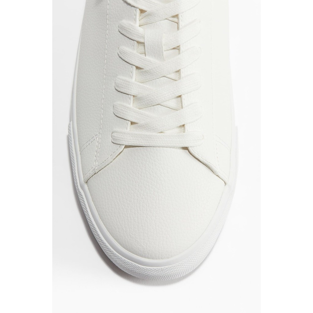 Giày thể thao thời trang H&M chính hãng đen trắng - leather white black