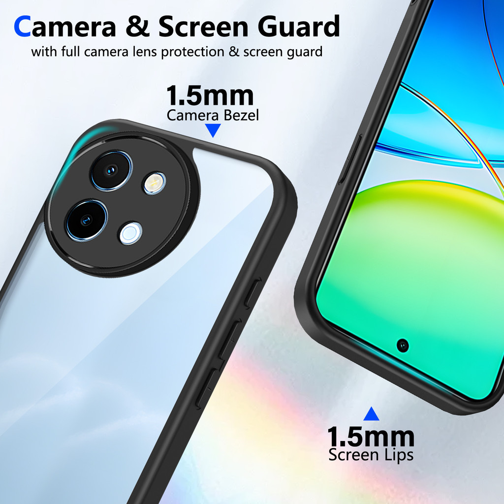 Ốp lưng Vivo Y38 5G Vỏ trong suốt mờ thời trang cho Vivo Y38 5G Vỏ điện thoại