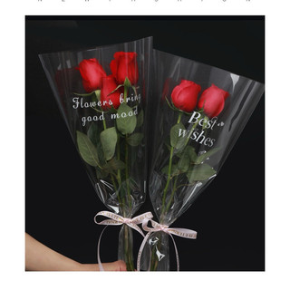 [HỎA TỐC HCM] COMBO 50 TÚI BÓNG KÍNH BÓ HOA IN CHỮ SIZE TO CHỮ NGẪU NHIÊN ANGIHOME