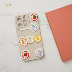 PNPIA- 5 Chiếc Trái Cây Hoạt Hình Nhựa Flatba Tự Làm Vỏ Điện Thoại Quyến Rũ Nhựa Accessoreis Tự Làm Trang Sức Thủ Công Phụ Kiện Trang Trí