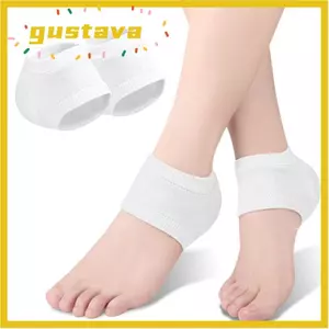 Vỏ bảo vệ gót chân GUSTAVA, Tất gót chân bằng silicon chống nứt Plantar Fasciitis, Miếng đệm giày giảm đau bằng vải Polyester dưỡng ẩm gót chân