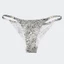 ZENZON Leopard Thong, Quần lót liền mạch in sọc, Quần lót lụa băng eo thấp sang trọng Quần lót nữ hàng ngày