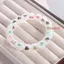 Vòng tay mạt chược DARON, Vòng tay hạt Acrylic đàn hồi may mắn, Phụ kiện trang sức dây tay cá tính Cô gái thủ công