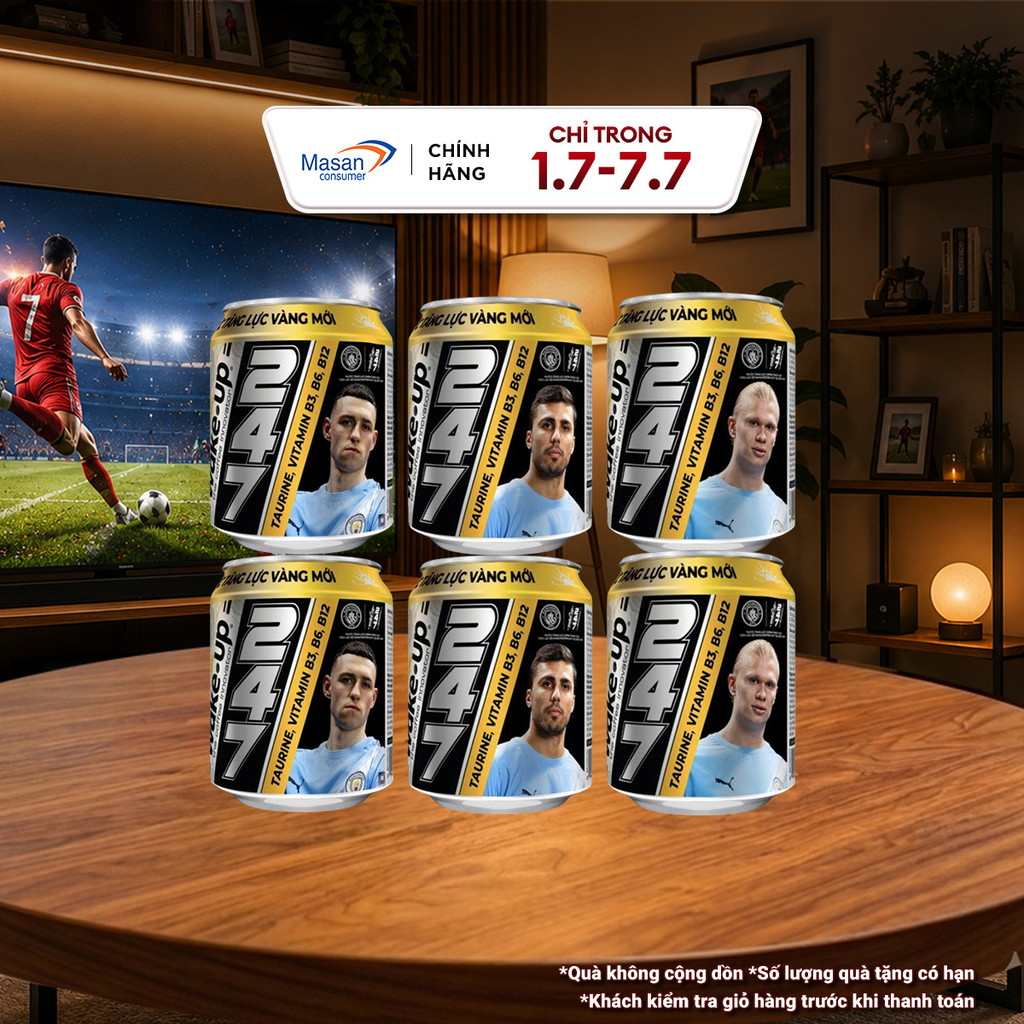 Nước tăng lực Wakeup 247 Amazon - Lốc 6 Lon x 245ml