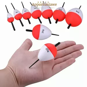 IAPPORTUNIA 10 Cái / bộ Bobber Câu Cá, Phao Câu Cá EVA Trắng Đỏ, Dụng Cụ Câu Cá Chất Lượng Cao Di Động 3 / 5 / 10 / 20g Phao Câu Cá Hạt