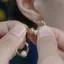 Bông tai bóng tròn khoan đầy đủ sang trọng sang trọng đa năng Phong cách mới Độc đáo Niche Clip Bông tai trang sức cao cấp thời trang VN