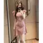 Mùa hè Phong cách mới kiểu Pháp Retro Slimer Look Polka Dot Classy Dress Thời trang Váy chữ A cao cấp Niche Slim-fit