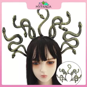 MYPANDA Halloween Cong Hình Rắn Tóc Vòng Rave Đảng Mũ Đội Đầu Unisex Tóc Đảng Cosplay Trang Phục Đạo Cụ.