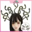 MYPANDA Halloween Cong Hình Rắn Tóc Vòng Rave Đảng Mũ Đội Đầu Unisex Tóc Đảng Cosplay Trang Phục Đạo Cụ.