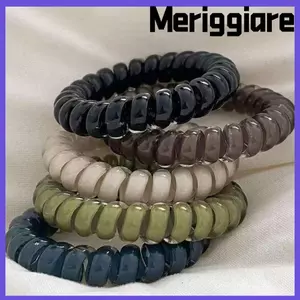 Dây buộc tóc MERIGGIARE Bunch, Băng đô dây điện thoại thông thường đa năng, Giá đỡ đuôi ngựa đơn giản màu thạch sang trọng thời trang dành cho nữ Cô gái