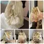 Túi dây rút FUJI Hanfu, Túi xách hoa thêu phong cách dân tộc, Túi đeo chéo di động Túi đeo vai Túi lưu trữ Túi xô hoa du lịch