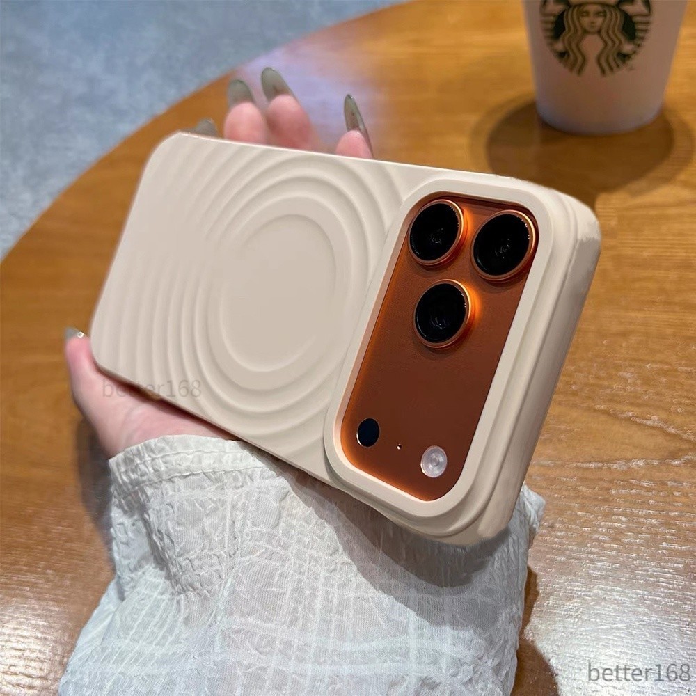 Ốp điện thoại mềm gợn sóng từ tính cho iPhone 17 Pro Max 17 Air 16 Plus 15 14 13 12 11 Vỏ bảo vệ chống sốc