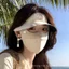 UPF50 + Khẩu trang dành cho người lớn mùa hè Kem chống nắng toàn mặt Vinyl Vành lớn Che bóng Cảm giác mát mẻ Thoáng khí Bên bờ biển Kính sinh viên đi lại ngoài trời Phong cách ins