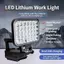 < WHPHous-t > Đèn pin LED sạc 3 / 4 Inch 120W Pin Li-Ion 21V Đầu ra USB kép Đèn pin sáng để đi bộ ban đêm Câu cá cắm trại đẹp