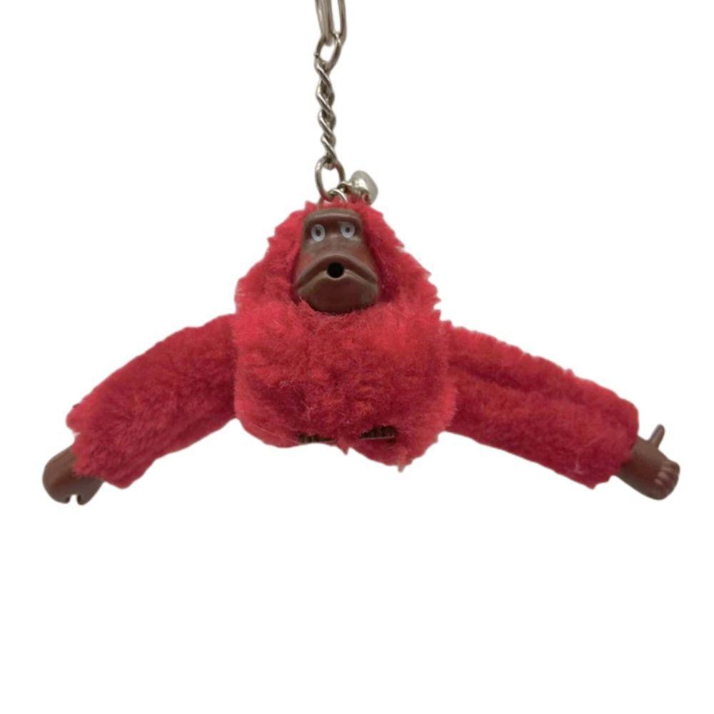 Móc khóa HOBBYIN Orangutan, Móc chìa khóa hình chú khỉ lông thú sang trọng dễ thương, Đồ chơi sang trọng cánh tay dài mới lạ Nhẫn chìa khóa búp bê sang trọng dành cho nam