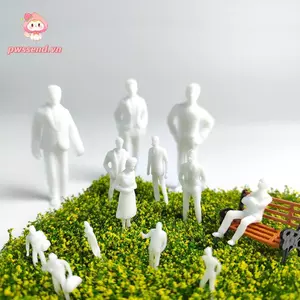PWSEND 10 / 100 Chiếc Nhân Vật Xây Dựng Nhân Vật, Mô Hình Mô Phỏng Thu Nhỏ Màu Trắng Nhựa, 1: 75 / 1: 50 / 1: 42 / 1: 30 / 1: 25 Tỉ Lệ 1: 300 / 1: 200 / 1: 100 / 1: 150 Hành Khách Xe Lửa Phong Cảnh