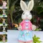 PWSEND Thỏ Ống Hút Nhân Vật, DIY Cao-25cm Ống Hút Thỏ, Món Quà Dễ Thương Đạo Cụ Chụp Ảnh Handmade Vườn Tượng Ban Công Sân Vườn