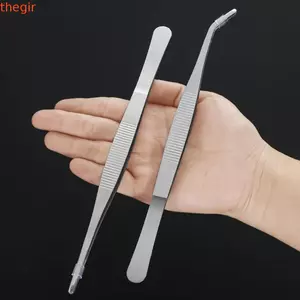 THEGIRL8B 4 Nhíp Inox, Đầu Thẳng / Cong 20cm Nhíp Sạch Bể Cá, Tay Cầm Dài Bền Đẹp Chống Trơn Trượt Chống Trơn Trượt Khuỷu Tay Sử Dụng Tại Nhà