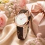 Đồng Hồ Nữ Thời Trang Đơn Giản Hoa Hồng Vàng Tròn In Hình Dây Da Thạch Anh Đồng Hồ Đeo Tay Đầm Thanh Lịch Đồng Hồ Nữ Đồng Hồ Cho Bé Gái relogio feminino