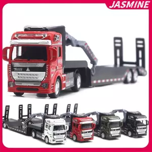 JASMINE 1: 50 Hợp Kim Thành Phố Xe Vận Chuyển Phẳng, Nhiều Xe Kéo, Mẫu Xe 33CM, Thang Đám Mây Tru, Máy Xúc JASMINE