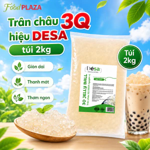 Trân Châu 3Q DESA Túi 2Kg Dai Giòn Sần Sật, Topping Trà Sữa, Chè, Sữa Chua, Đồ Uống Pha Chế