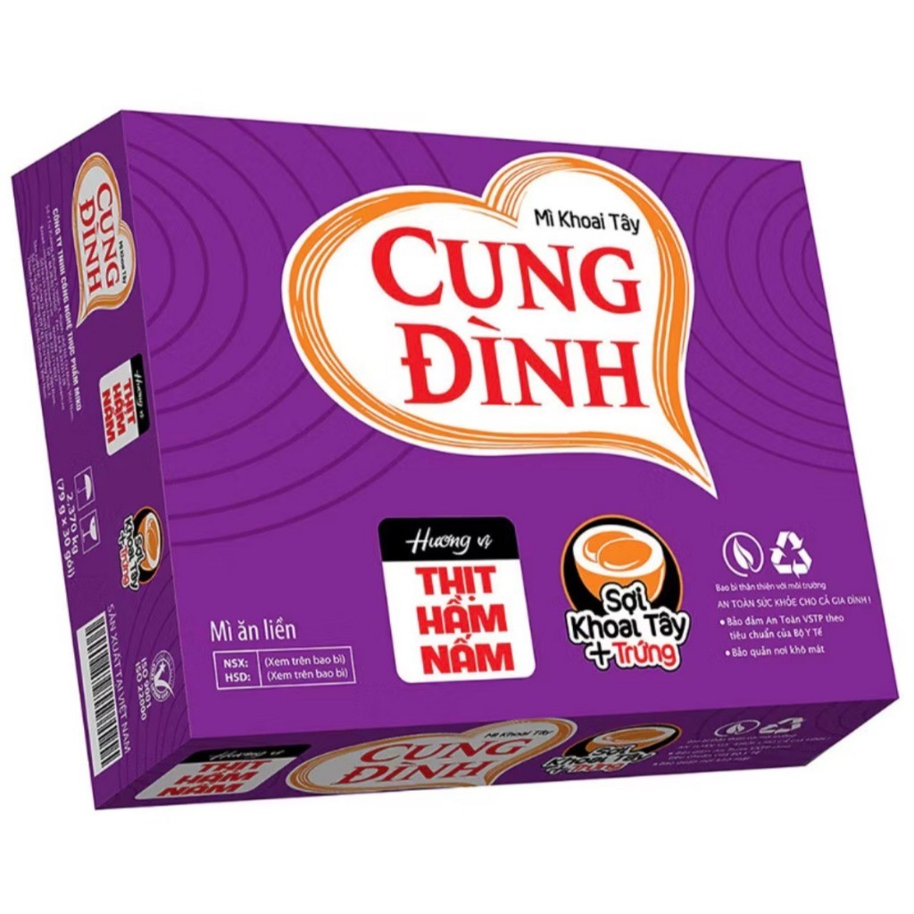 THÙNG MÌ TÔM CUNG ĐÌNH ĐỦ VỊ / THÙNG 30 GÓIx80G