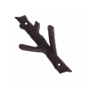 Top Cây Nhánh Móc Treo Tường Màu Nâu Đậm Sắt Móc Treo Tường Với Ba Móc Cánh Tay Cho Chìa Khóa Túi Và Khăn Vào Phòng Tắm Kitc