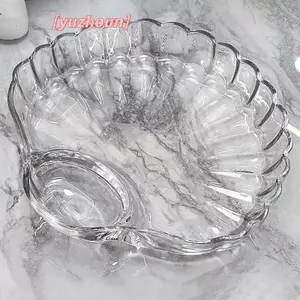 1 Vỏ Đĩa Bánh Bao Trong Suốt Có Đĩa Giấm Đĩa Giấm Món Ăn Sushi Ăn Sáng Trái Cây Khô Vỏ Ốc sên Đĩa khạc nhổ
