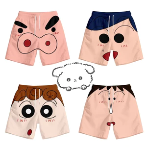 Spike Price [Sẵn sàng] Quần short câm ngộ nghĩnh Phim hoạt hình Crayon Shin-Chan Quần short Anime Hàng hóa Cặp đôi Quần Pyjama