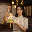 DONOVANQQ DIY Đèn Lồng Giấy, Pin Handmade Phát Sáng Thỏ Đèn, Đèn Ngủ Cầm Tay Vintage Dễ Thương DIY 3D Giấy Trung Quốc Đèn Hoa Họ