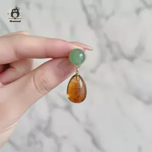 Bông tai Dangle hình học cổ điển nhẹ bằng nhựa hình giọt nước tròn Trang sức thời trang để đi chơi hàng ngày mới